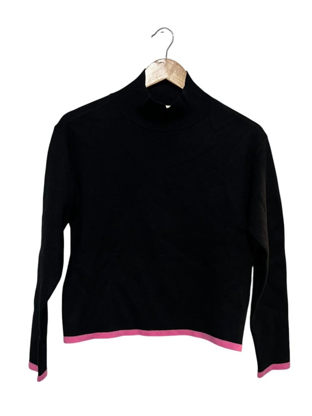Vaara High Neck Sweater Size XS Black Pink